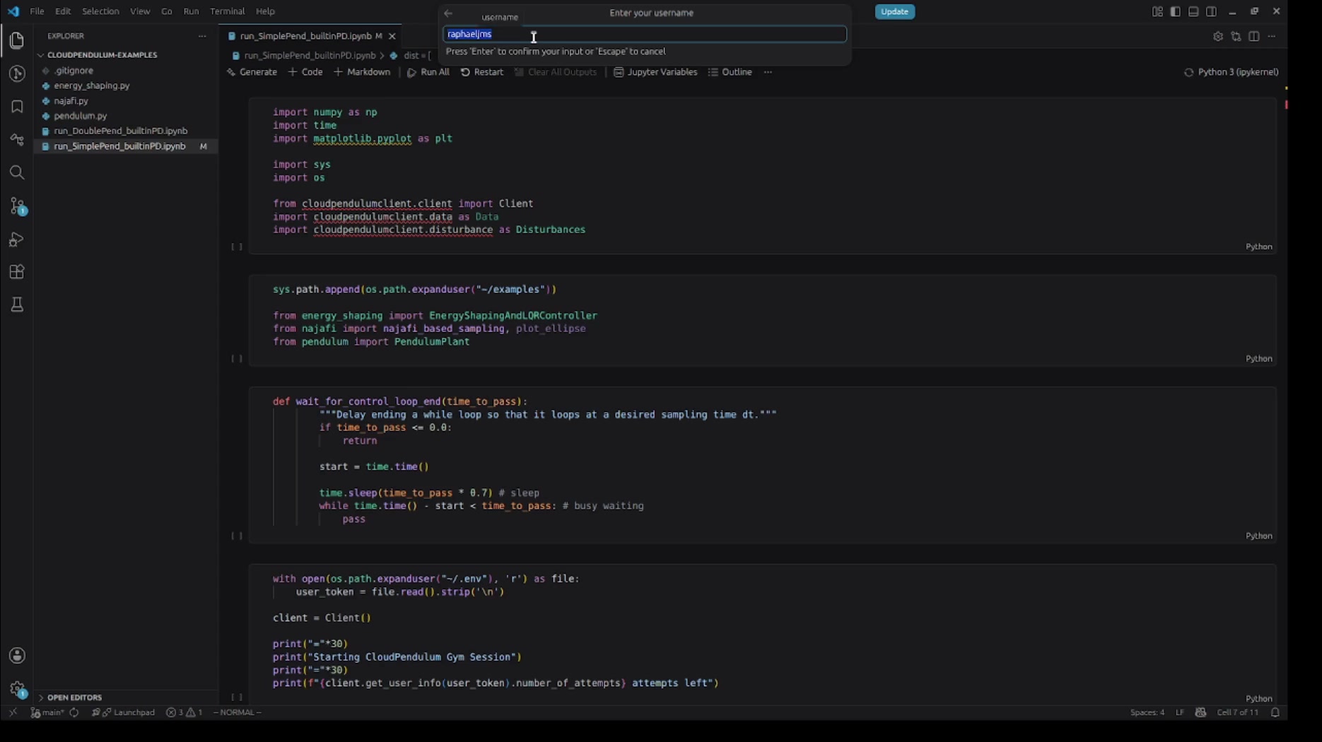 Entering username when connecting to JupyterHub server